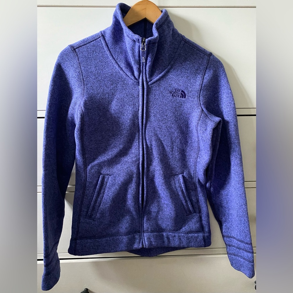 The North Face Full Zip Sweater Size Small Purple Outdoor Adventure Activewear